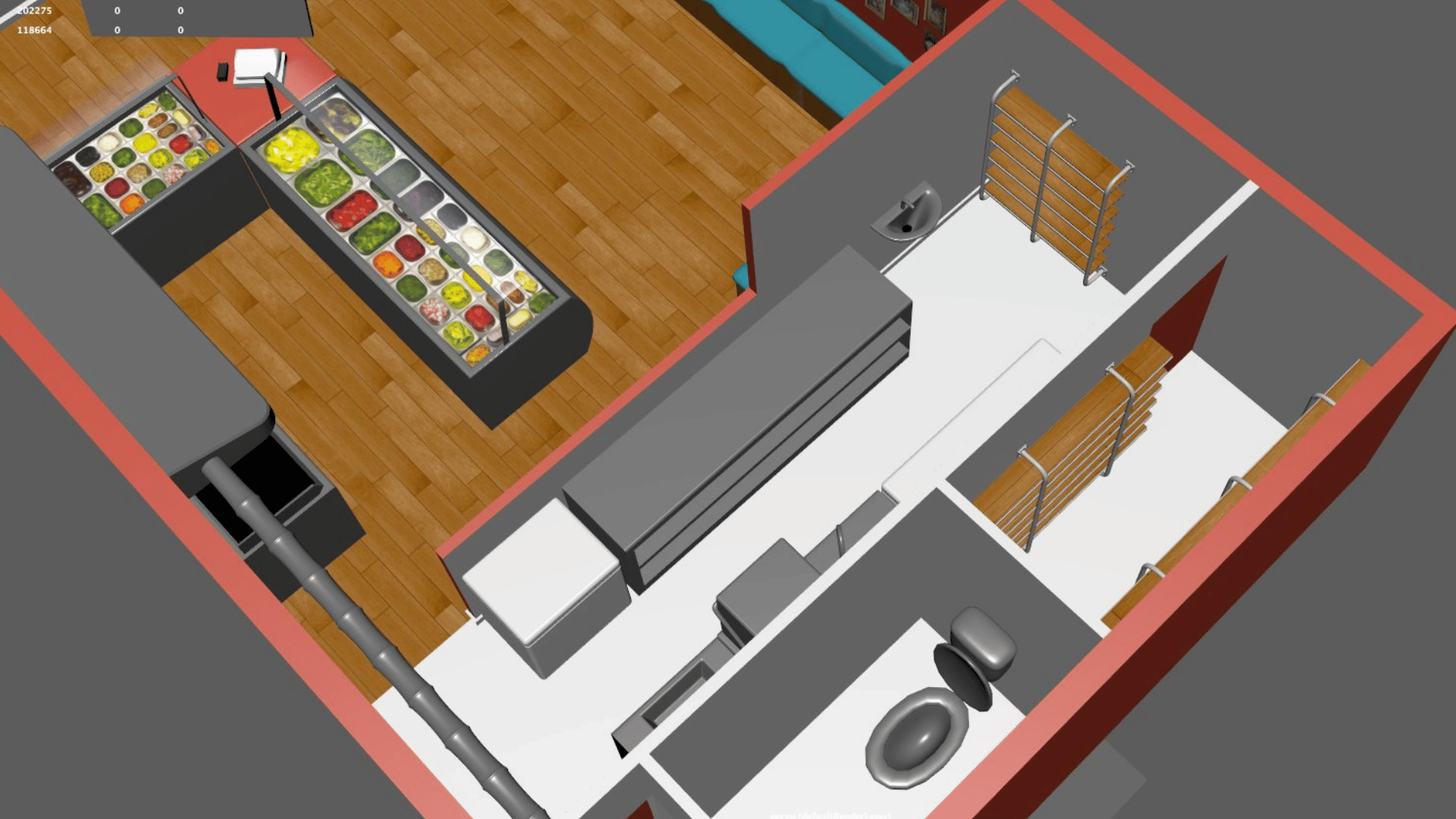 Kebab shop interior design, layout, and branding ideas